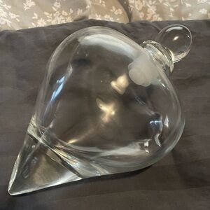 Heart Shaped “crystal” decanter.